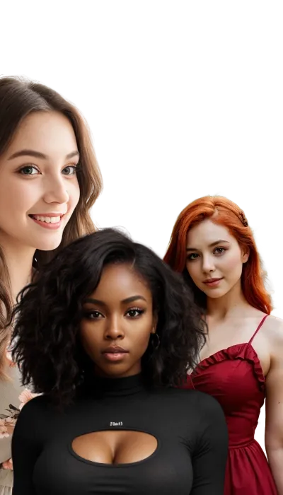 Diverse realistic female AI companions